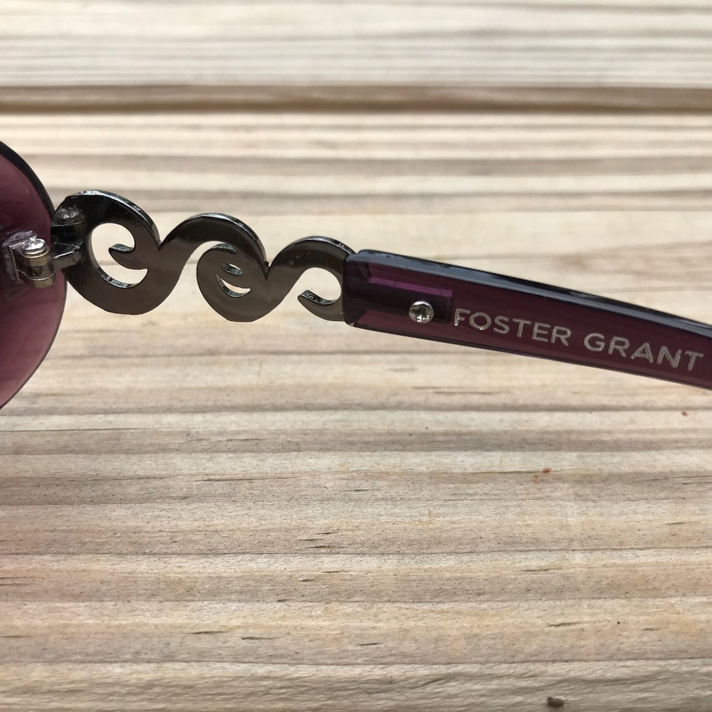 Lot of 2 Sunglasses Foster Grant Women Purple Eye - Picture 4 of 8